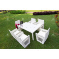 Unique Design Weather Resistant Dining Set Poly Rattan Wicker Furniture